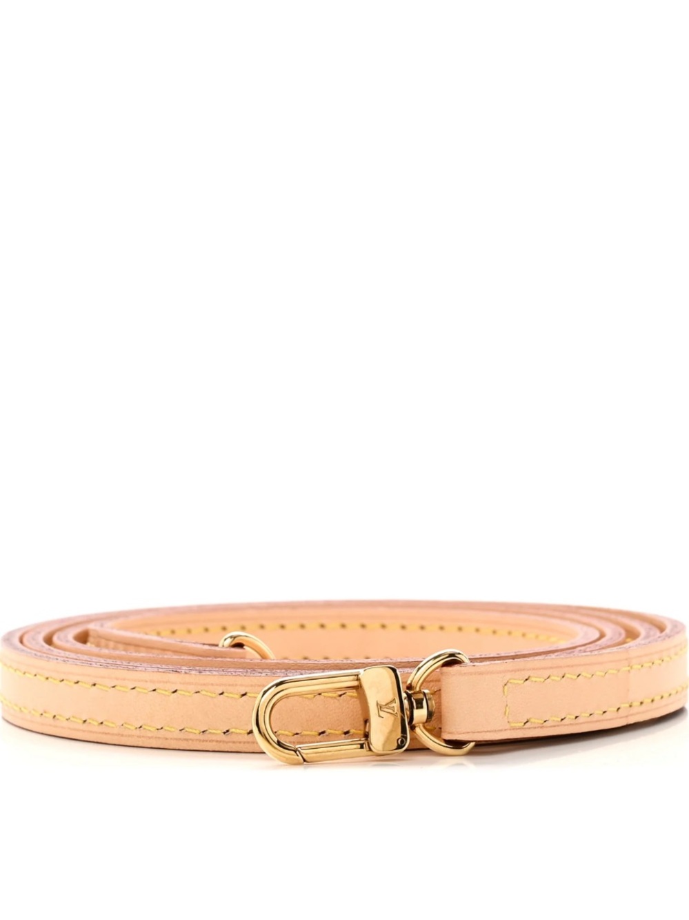 ☀️Louis Vuitton Vachetta 12mm long  Leather Strap with Gold Hardware